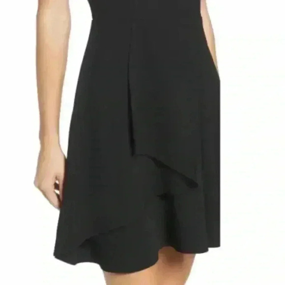 Adelyn Rae Athena Ruffle Fit and Flare Sleeveless Mini Cocktail Dress Size XS - Picture 4 of 6